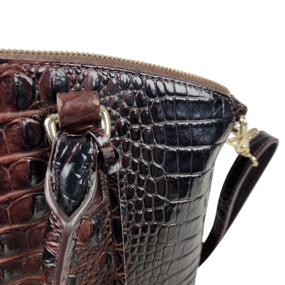 Brahmin Large Duxbury Ironwood Melbourne Satchel Shoulder Bag Purse Leather - Picture 16 of 16